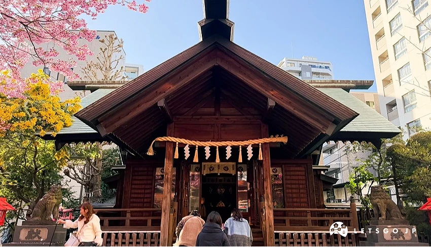 藏前神社櫻花滿開吸引遊客前往參拜